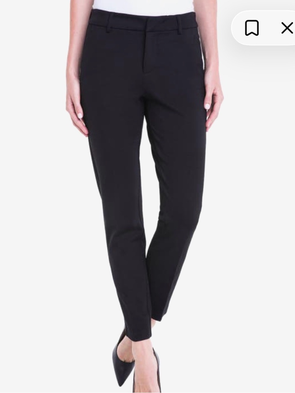 Liverpool Kelsey Trouser Black Ponte Stretch Pants Size 8